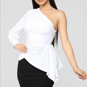 White off the shoulder top
